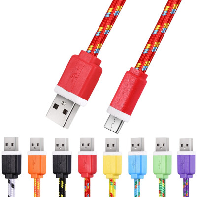 

1M Micro USB плоский плетеный адаптер для зарядного устройства для кабельного адаптера для смартфонов Android