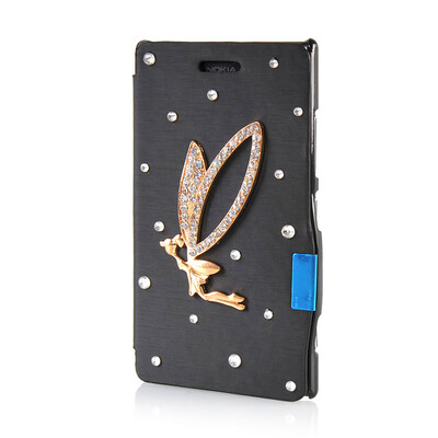 

MOONCASE Luxury Flower Crystal Leather Side Flip Wallet Pouch ЧЕХОЛ ДЛЯ Nokia Lumia 925