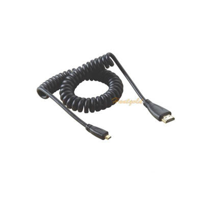 

HDMI Male to Micro HDMI Male M/M Spring Cable Connector for 1080P 4K UHD HDTV PC