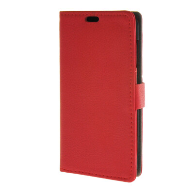 

MOONCASE Litch Skin Leather Card Slot Wallet Bracket Back чехол для Huawei Y625 Red