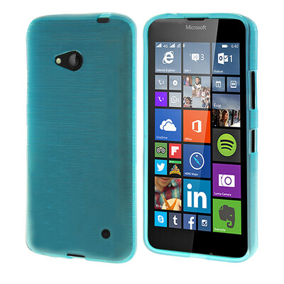 

MOONCASE Durable Colors Soft Silicone Gel TPU Flexible Shell Protective Case Cover for Microsoft Lumia 640 Blue
