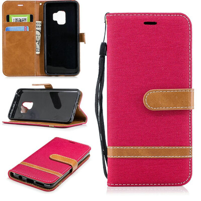 

BEFOSPEY Mixed Colors Denim PU LeatherSoft TPU Card Slot Stand Wallet Case For Samsung Galaxy S9201858