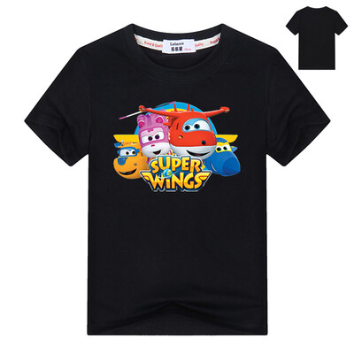 

3-13Years Super Wings Одежда Мальчики с длинным рукавом Футболка с Хлопчатобумажными девушками Футболка Kids Cartoon T-shirt Fashi