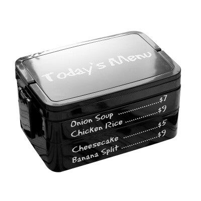 

Jingdong Supermarket] Ou Runzhe 1.9L double handle Japanese brunch portable lunch box black