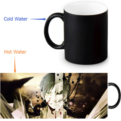 

Attack on Titan 350ml12oz Heat Reveal Mug Color Change Coffee Cup Sensitive Morphing Mugs Magic Mug Milk Tea Cups