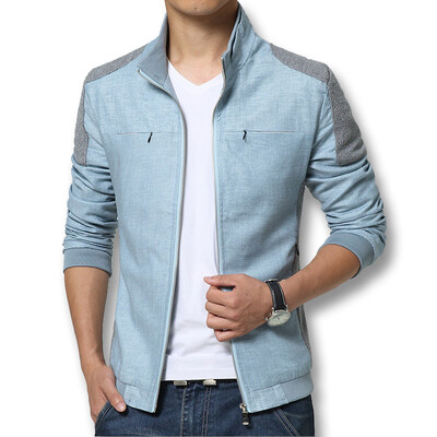 

New Spring 2016 Jackets Mens Fashion Slim Fits Outwears Autumn Mens Casual Coats Plus Size 3XL Patchwork Men Jackets Hot Sale