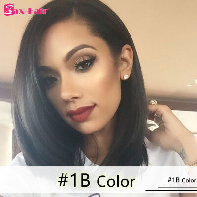 

Short Bob Glueless Full Lace Human Hair Wigs For Black Women Virgin Straight Lace Front Wig 130 Density Lace Wig Zax Hair