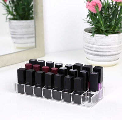 

Aila New 24 Lipsticks Organizer Высокое качество Маленький ящик для ящика Dresser Vanity Makeup Organizer