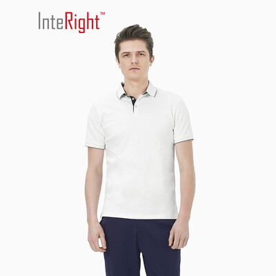 

INTERIGHT Male 50 Water Soft Cotton Polo Shirt White M Code