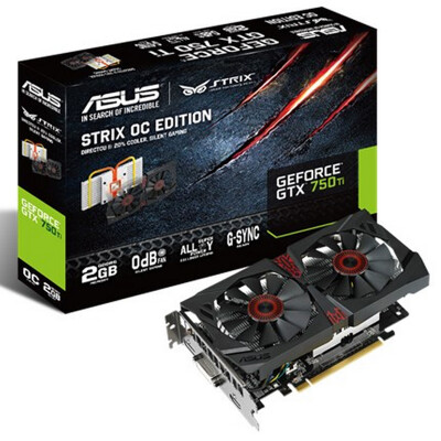 

Asustek (ASUS) Raptor STRIX-GTX750TI-OC-2GD5 1202MHz / 5400MHz 2GB / 128bit DDR5 PCI-E 3.0 графика