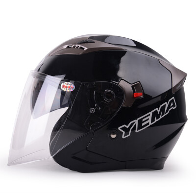 

Mustang (YEMA) 625 motorcycle helmets winter double-lens half-helmet electric car helmet men and women all-season all-common black