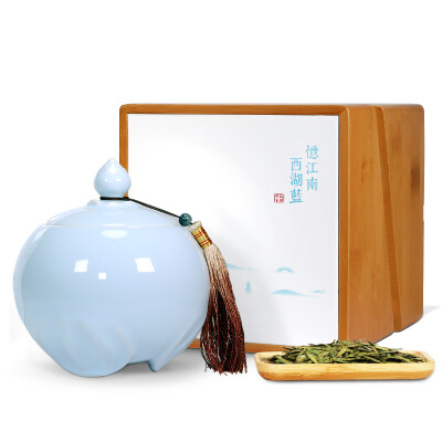 

2018 Новая чайная церемония Семейный чай Fine Pre AAA West Lake Longjing Tea 50г Керамический горшок Подарочная коробка Весенний чай Зеленый чай