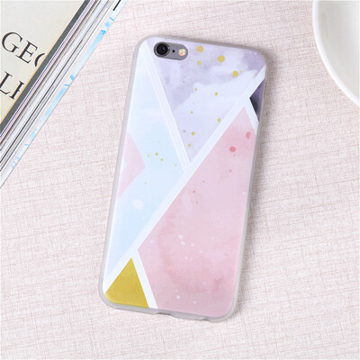 

Модная Геометрия живопись матовая ТПУ Мягкая крышка для iPhone 6 6s 5 5s se силиконовые телефона кожи чехол для iphone 7 8 плюс