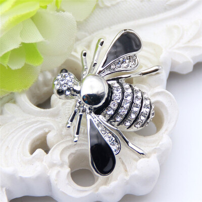 

Cute Animal Bee Brooch Pins для женщин Rhinestone Wing Hornet Брошь Кристалл Эмаль Бижутерия Броши Наплечные штыри насекомых
