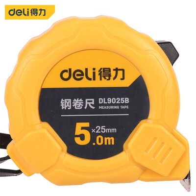 

Deli deli 5 m steel tape measure box ruler telescopic ruler meter metric 5m25mm DL9025B