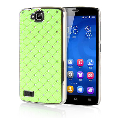

MOONCASE Hard Chrome Plated Star Bling Back Case Cover for Huawei Honor 3C Green