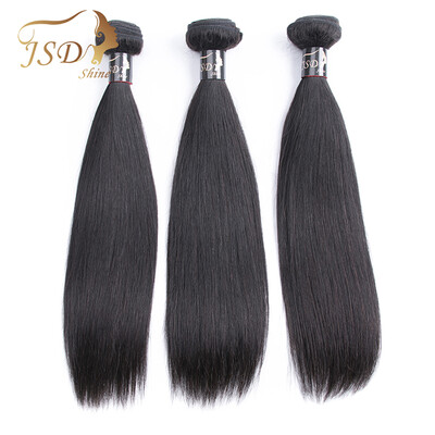 

JSDShine 7A Grade Indian Virgin Hair Straight 3 Bundles Natural Black Straight Human Hair Free Shipping