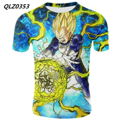 

Summer New Mens Fashion Anime T-shirt Seven Dragon Ball Print Cosplay Casual T-Shirt