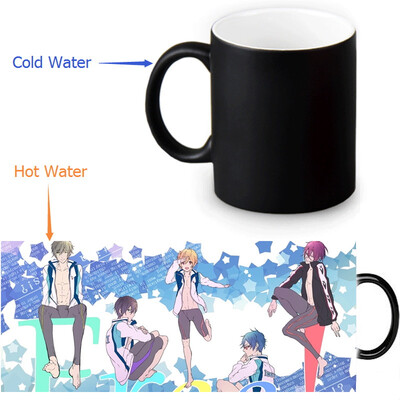

Iwatobi Swim Club 350ml12oz Heat Reveal Mug Color Change Coffee Cup Sensitive Morphing Mugs Magic Mug Milk Tea Cups