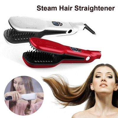 

3D LCD Magic Hair Straight Brush Steam Comb Hair Straightener Brush Electric Steampod Straight Hair Comb Universal Voltage