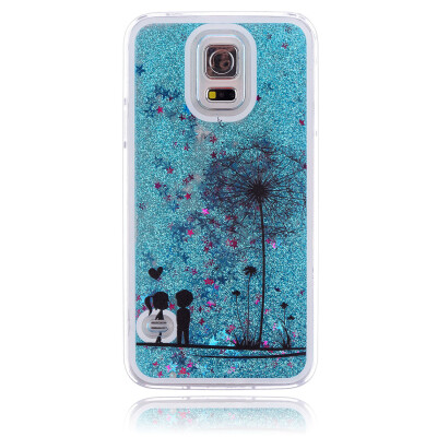 

MOONCASE Blue Dynamic Quicksand Liquid Shining Bling Case Cover For Samsung Galaxy S5