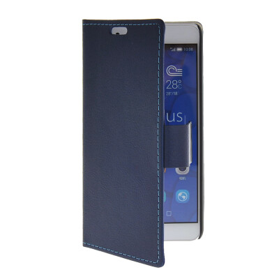 

MOONCASE Slim Leather Side Flip Wallet Card Slot Pouch with Kickstand Shell Back Case Cover for Huawei Honor 6X Blue