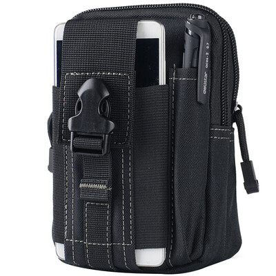 

Wolf waist bag men outdoor sports mountaineering bag multi-function wear belt phone bag travel casual mens mini bag LXY004 black
