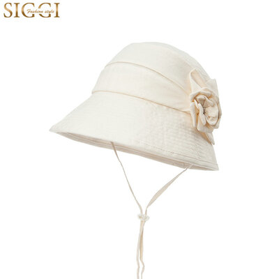 

Siggi SI89314 hat female summer Korean version of the tide foldable visor elegant sunscreen UV protection sun hat beige 57CM