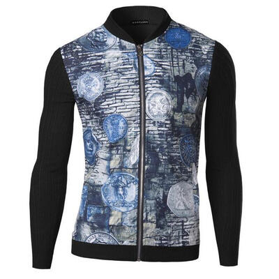 

Zogaa New Mens Jacket Casual Printing Zipper Process