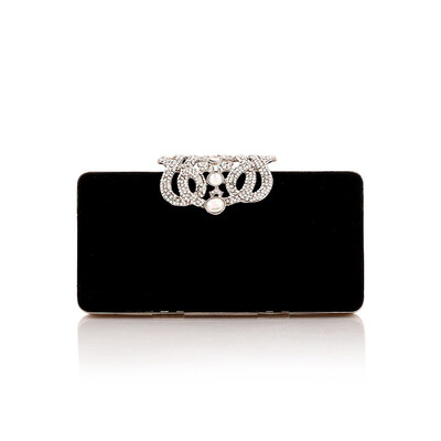 

2016 Luxury New Fashion Women Diamond Evening Bag Suede Clutch Bag With Chain Elegant Wallet Messenger Bag For Ladies
