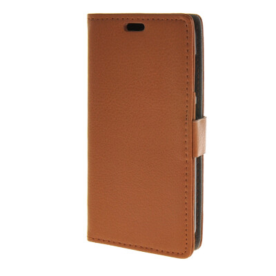 

MOONCASE Litch Skin Leather Card Slot Wallet Bracket Back чехол для Huawei Ascend Y520 Brown