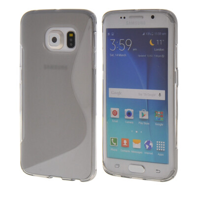 

MOONCASE  - Line Soft Silicone Gel TPU Protective Case Flexible Shell Protective Case Cover for Samsung Galaxy S6 Edge Grey