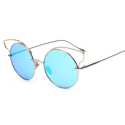 

FEIDU SATCHI Designer Sunglasses Women Round 2016 New Fashion Retro Ally Frame Glasses Cat Eye Vintage Sunglasses Oculos de sol