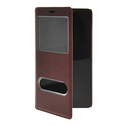 

MOONCASE View Window Leather Side Flip Pouch Stand Shell Back Case Cover for XiaoMi Red Rice Note (5.5 inch) Red