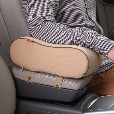 

Jiji GiGi car armrest pillow memory cotton car armrest box mat new multi-function neck pillow headrest armrest cover G-1589 coffee color