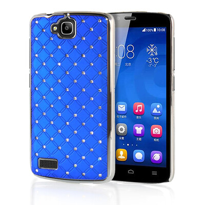

MOONCASE Hard Chrome Plated Star Bling Back ЧЕХОЛ ДЛЯ Huawei Honor 3C Blue