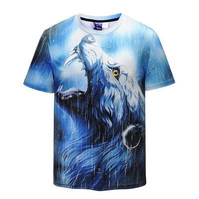 

2018 Summer New Style Mens Fashion Slim Short Sleeve 3D Print T-Shirt Sports Fitness Casual Top