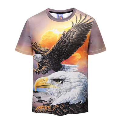 

2018 Summer New Style Mens Fashion Slim Short Sleeve 3D Print T-Shirt Sports Fitness Casual Top