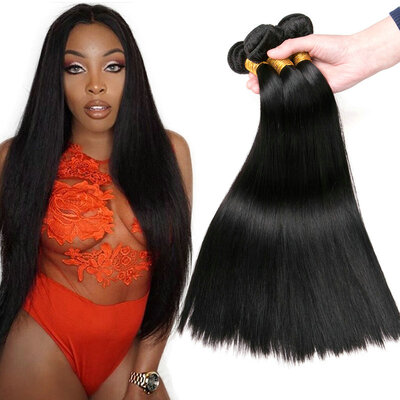 

CLAROLAIR Hair 7A Unprocessed Brazilian Straight Hair Weave Bundles Virgin Hair Straight 3pcLot Natural Black Brazilian Hair Exte