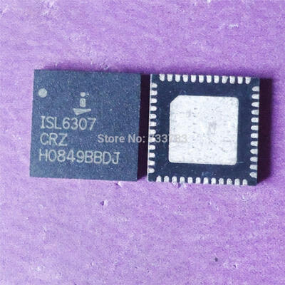 

5pcslot ISL6307CRZ ISL6307 6-Phase PWM Controller with 8 Bit VID Code Capable of Precision RDSON or DCR Differential Current