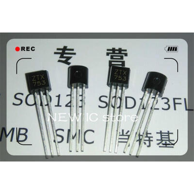 

Free shipping 50PCS ZTX753 TRANS PNP -100V -2000MA TO92-3 ZTX75 753 ZTX7 753 ZTX 753