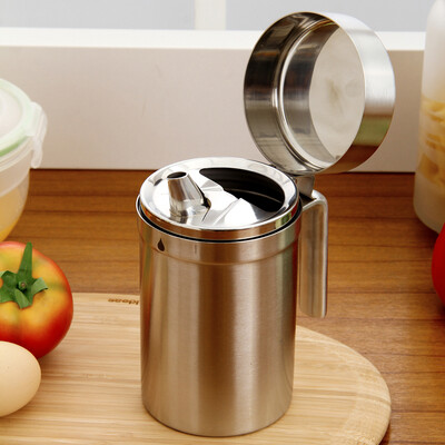 

Jingdong Supermarket Ou Run Zhe oil pot 304 stainless steel with lid handle oil bottle 550ML