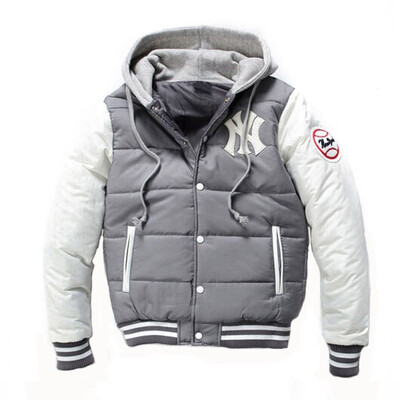 

Zogaa New Autumn And Winter Mens Cotton-padded Clothes New York Yankees NY Logo Baseball Clothes