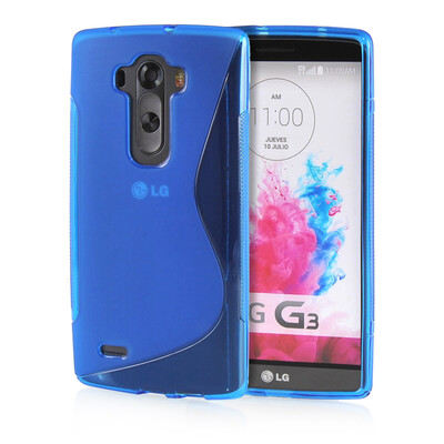 

MOONCASE S - Line Soft Flexible Silicone Gel TPU Skin Shell Back ЧЕХОЛ ДЛЯ LG G Flex 2 Blue