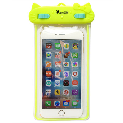 

Four thousand kilometers of luminous phone waterproof bag diving sets can touch screen to increase the sealed universal travel underwater can take pictures with lanyard fluorescent green SW4002