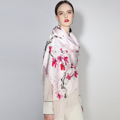 

Shanghai Story STORY Of SHANGHAI Silk Scarf Ladies Double Layer Chiffon Scarf Autumn Winter Shawl 3