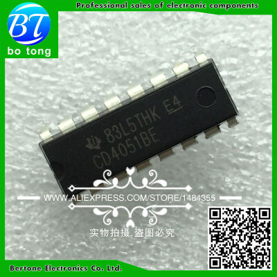 

20PCS CD4051BE DIP16 CD4051 DIP new and original IC free shipping