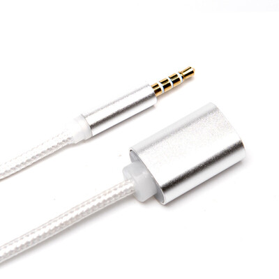 

Spirit snake headphone microphone combo wiring audio two turn a mobile phone headset audio a two point splitter single hole notebook headset headset conversion line L02 silver