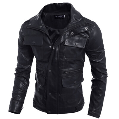 

Zogaa New Men's Jacket Slim Leather Clothings