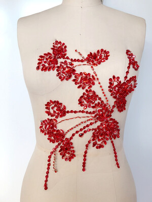 

hand made crystals trim patches sew on Rhinestones clear AB colour applique 3527cm for top dress skirt belt accessory